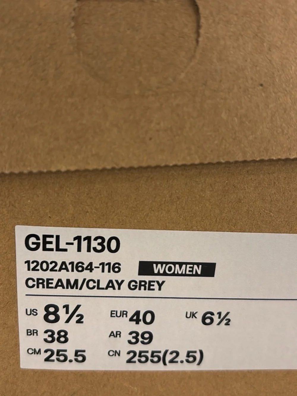 ASICS Cream and Gray Athletic Running Shoes